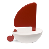 Bateau à voile rouge